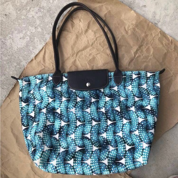 LONGCHAMP exclusive woven wave rope shoulder tote - Picture 2 of 10